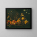 Nature morte with pomegranates, grapes, birds, and a squirrel - Tommaso Realfonso — framed artwork on a wall