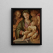 The Holy Family with the Child John the Baptist - Tommaso d'Antonio Manzuoli — framed artwork on a wall