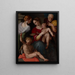 Sainte Famille with the Mystic Marriage of Saint Catherine - Tommaso d'Antonio Manzuoli — framed artwork on a wall
