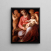 The Virgin and Child with Saint John the Child - Tommaso d'Antonio Manzuoli — framed artwork on a wall