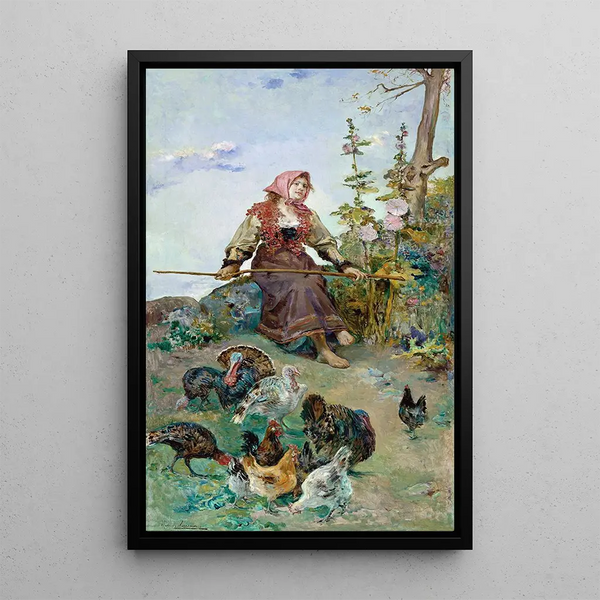 Care for Turkeys - Tomás Muñoz Lucena — framed artwork on a wall