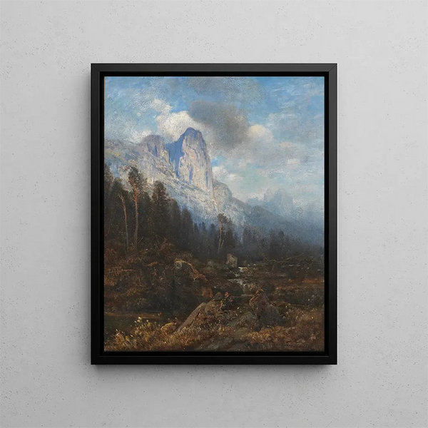 Mountain Landscape Painting - Toni von Stadler — framed artwork on a wall