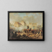 Episode of the 1848 Revolution, officer commanding fire on men - Tony de Bergue — framed artwork on a wall