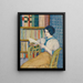 Woman reading - Torajirō Kojima — framed artwork on a wall