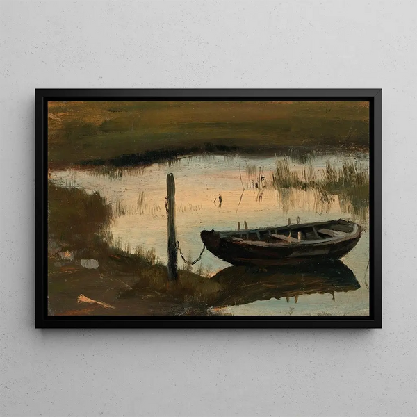 Boat near the Shore - Torsten Wasastjerna — framed artwork on a wall