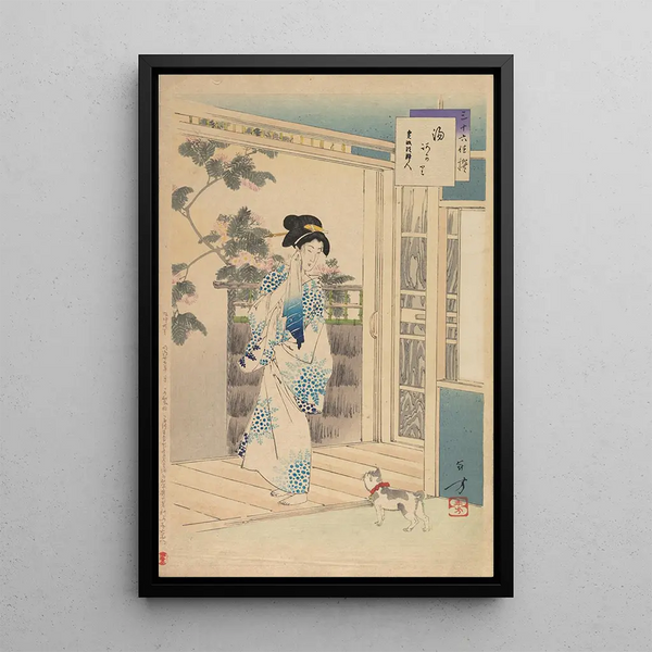 Nobles femmes de la période Tokugawa Trente-six beautés Sanjuroko kasensoro Pl26 - Toshikata Mizuno — framed artwork on a wall