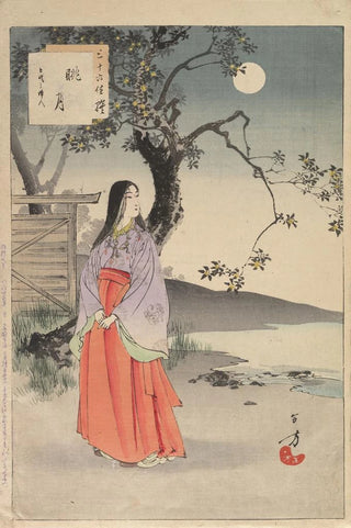 Toshikata Mizuno - Noblewomen of the Tokugawa Period Thirtysix Beauties Sanjuroko kasensoro Pl33.webp