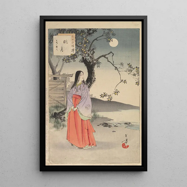 Nobles femmes de la période Tokugawa Trente-six beautés Sanjuroko kasensoro Pl33 - Toshikata Mizuno — framed artwork on a wall