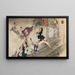 The First Hero Harada Jkichi Fiercely Fighting During the Attack on Hyeonmu Gate in Pyongyang - Toshikata Mizuno — framed artwork on a wall