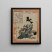 an image by Hishikawa Moronobu, a woman with a poetry card game - Totoya Hokkei — framed artwork on a wall