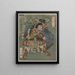 Ama no Tajikara no Mikoto de La Porte de la grotte du printemps - Totoya Hokkei — framed artwork on a wall