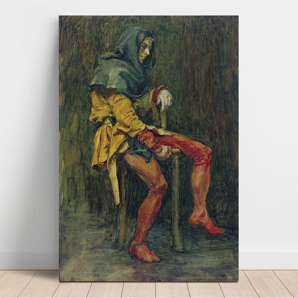 Reproduction of the painting Touchstone Painting, The Jester - John William Waterhouse