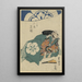 Bande Minosuke no Mitsuhida - Toyokuni Utagawa — framed artwork on a wall