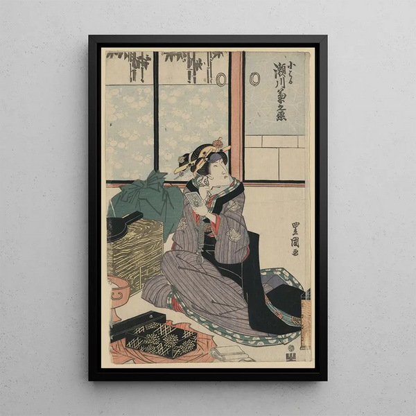 Fifth Segawa Kikunojô no Koharu - Toyokuni Utagawa — framed artwork on a wall
