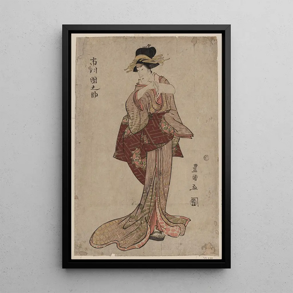Ichikawa Dannosuke - Toyokuni Utagawa — framed artwork on a wall