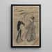 Jibukiami - Toyokuni Utagawa — framed artwork on a wall
