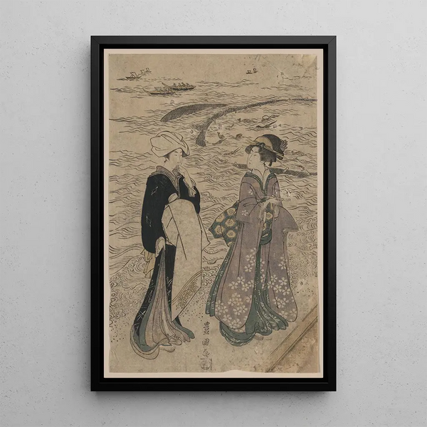 Jibukiami - Toyokuni Utagawa — framed artwork on a wall