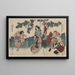 Matsumoto Koshiro, Segawa Kikunojo, Iwai Kumesaburo - Toyokuni Utagawa — framed artwork on a wall