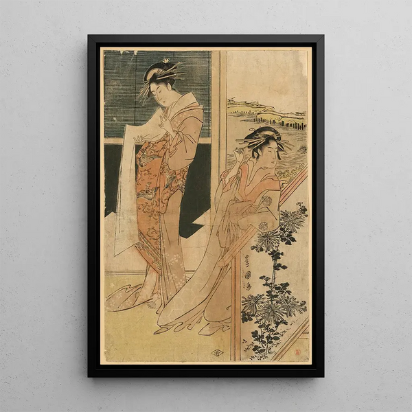 Sanya Karitaku no Zu - Toyokuni Utagawa — framed artwork on a wall
