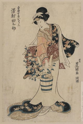 Sawamura Tanosuke no Yôsuke Nyôbô Osen - Toyokuni Utagawa — artwork view