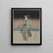 Yoru no fukagawa geisha - Toyokuni Utagawa — framed artwork on a wall