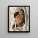 Kaidomaru fighting a carp in a waterfall - Totoya Hokkei — framed artwork on a wall