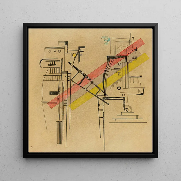 Transmission - Wassily Kandinsky — framed artwork on a wall