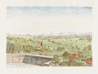 Vue de Gampelen depuis le monument commémoratif de Scheurer - Traugott Senn — artwork view