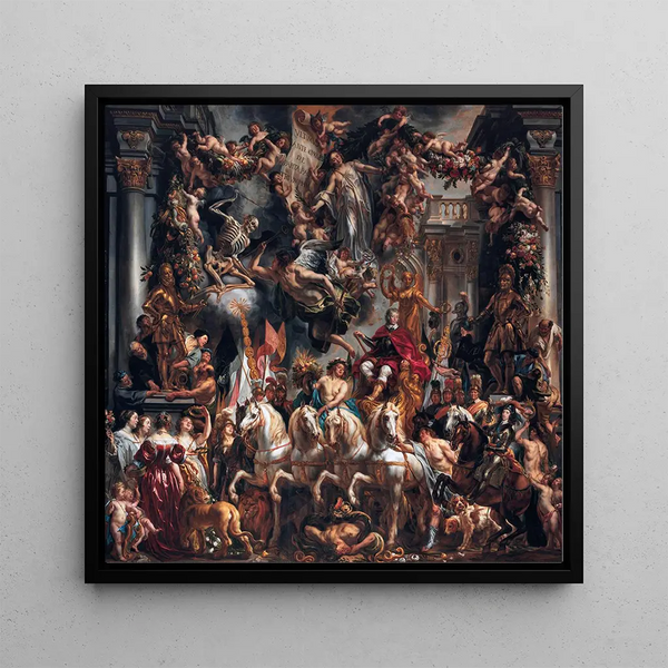 Triomphe de Frédéric-Henri, prince d'Orange - Jacob Jordaens — framed artwork on a wall