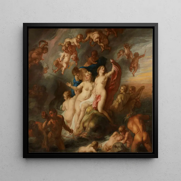 Triumph of Galatea - Theodoor van Thulden — framed artwork on a wall