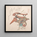 Three dancers of Sumiyoshi or Suminoye - Kubo Shunman — framed artwork on a wall
