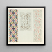 Three decorative sketches - Carel Adolph Lion Cachet — framed artwork on a wall