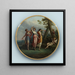 Three dancing nymphs and a reclining Cupid in a landscape - Antonio Zucchi — wall display of the artwork