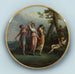 Three dancing nymphs and a reclining Cupid in a landscape - Antonio Zucchi — displayed in an interior