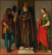 the Three Saints Roch, Antoine Abbot, and Lucy - Giovanni Battista Cima da Conegliano — artwork view