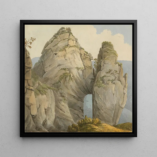 Fox Holes, Dovedale, Derbyshire - William Day — framed artwork on a wall