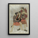 Shodai Arashi Ryozo in Yakko Ukiyo Matabei and Sandaime Tani Hiroji in Yakko Tosa no Matabei - Tōshūsai Sharaku — framed artwork on a wall