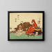 Un Daruma civilisé - Tsukioka Yoshitoshi — framed artwork on a wall
