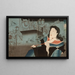 Portrait commémoratif d'Onoe Kikugorō IV - Tsukioka Yoshitoshi — framed artwork on a wall