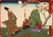 Asukai Masanori teaching Tokugawa Yoshimune to play kemari - Tsukioka Yoshitoshi — artwork view