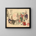 Children Exploding Hotels, Belly Painted Like Candies - Tsukioka Yoshitoshi — framed artwork on a wall