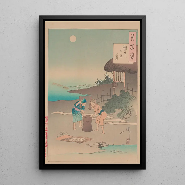 Moon of Chofu Village - Tsukioka Yoshitoshi — framed artwork on a wall