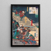 Terre Akashi Giday se précipite vers Kyoto pendant la bataille d'Amagasaki - Tsukioka Yoshitoshi — framed artwork on a wall