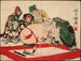Fukurokuju writing with his head - Tsukioka Yoshitoshi — artwork view