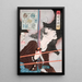Geki Magohachi in smoke and gunfire - Tsukioka Yoshitoshi — framed artwork on a wall