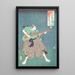 Horibe Yahei Minamoto Kanemaru - Tsukioka Yoshitoshi — framed artwork on a wall