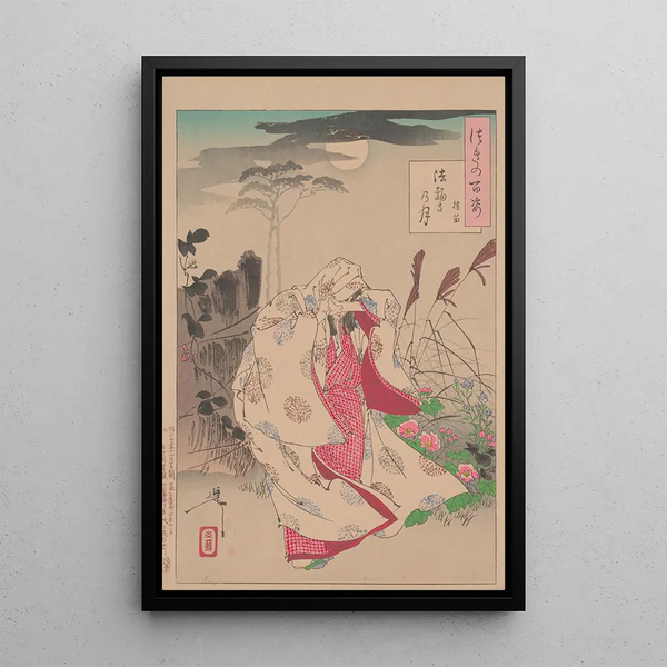 Moon of the Temple Horin - Tsukioka Yoshitoshi — framed artwork on a wall