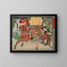 Kimura Shigenari surmontant les attaquants - Tsukioka Yoshitoshi — framed artwork on a wall