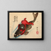 Kintar catches the carp - Tsukioka Yoshitoshi — framed artwork on a wall