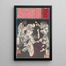 Kodemb no Shshichi painting, an Osaka thief haunted by ghosts - Tsukioka Yoshitoshi — framed artwork on a wall